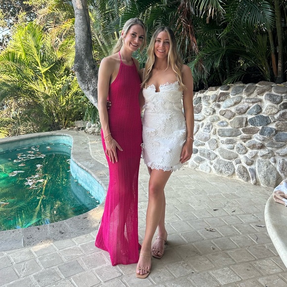 Guess Pink Knit Maxi Dress - Picture 7 of 7